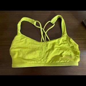Lime green lulu sports bra
